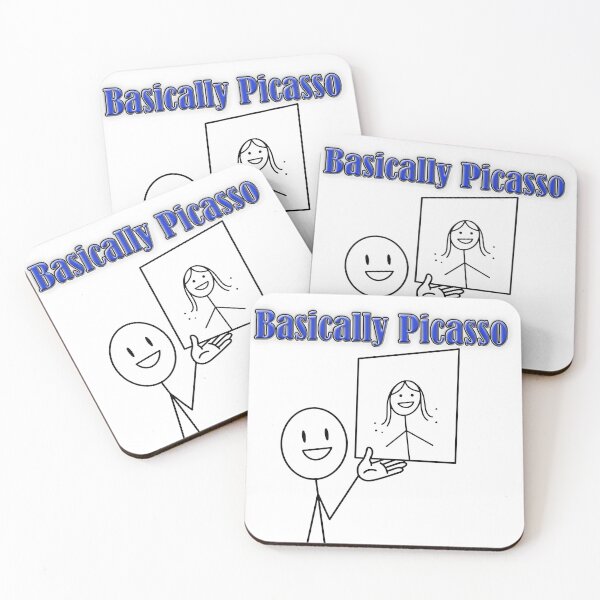 Item preview, Basically Picasso Stick Figure Funny Art T-Shirt & Sticker designed and sold by aysenism.