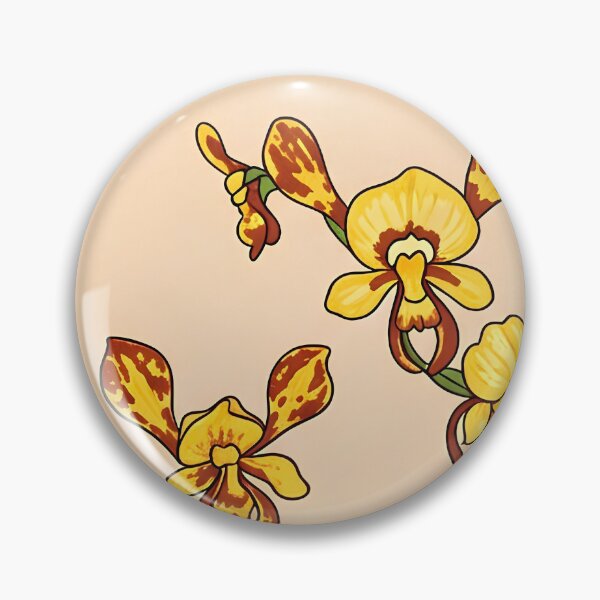 Item preview, Golden Donkey Orchid Wildflower Seamless Pattern designed and sold by Studio BC.