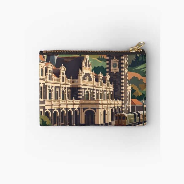 Item preview, Dunedin New Zealand Vintage Travel Poster – Otago Peninsula Larnach Castle Harbour Taiaroa Head designed and sold by Bomax121.