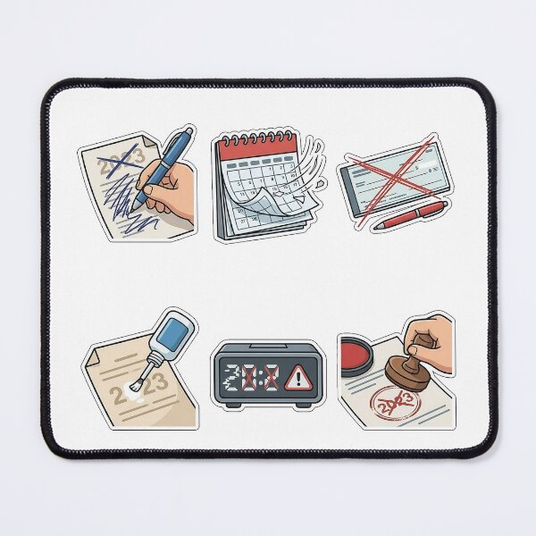 Item preview, Writing Wrong Year Date Mistakes Sticker Pack - January Office Set designed and sold by SimpleP.