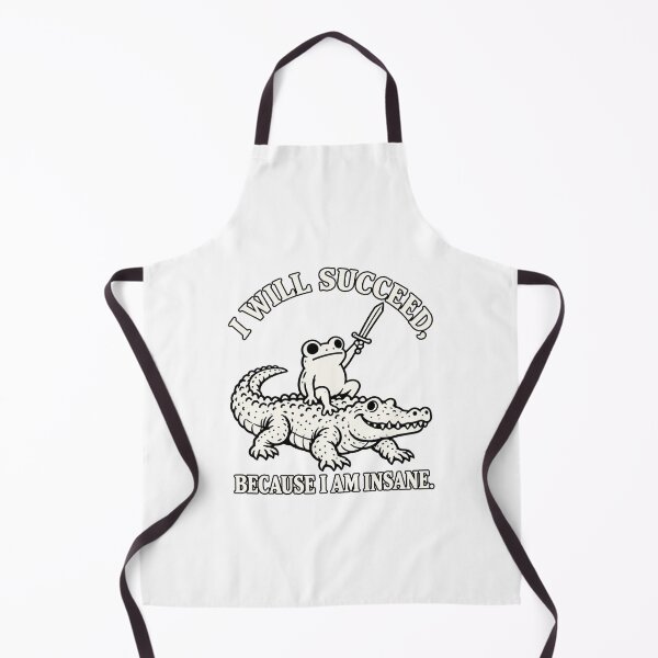 Item preview, I Will Succeed Because I Am Insane Funny Frog Riding Alligator Graphic designed and sold by gamoreRony.