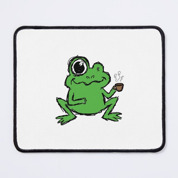 Artikelvorschau, Frosch-Doodle mit Kaffee entworfen und verkauft von Wild Shades.