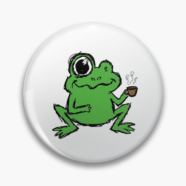 Item preview, Frog Doodle With Coffee designed and sold by Wild Shades.