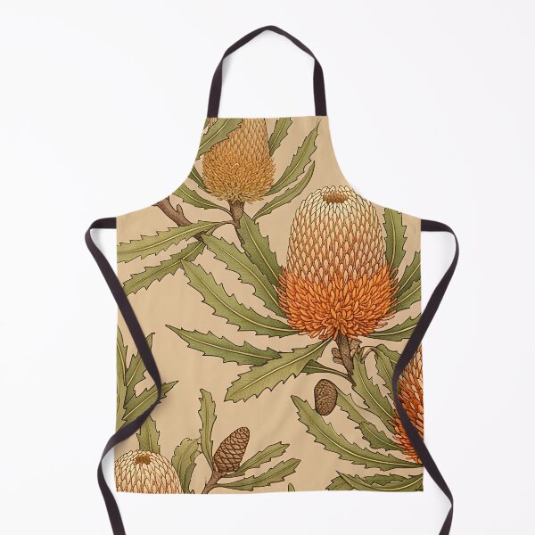 Item preview, Amber Banksia Cones Vintage Botanical Repeat designed and sold by Studio BC.