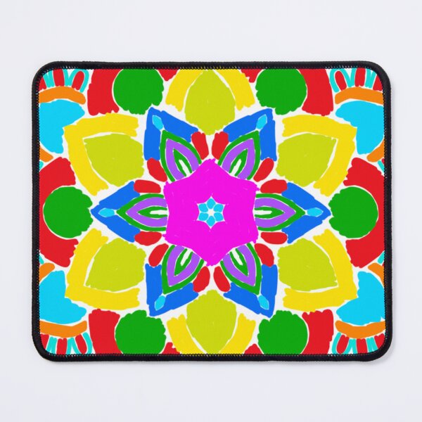Item preview, Neon Cyber Glow Lineless Geometric Mandala designed and sold by FioreDiCiliegio.