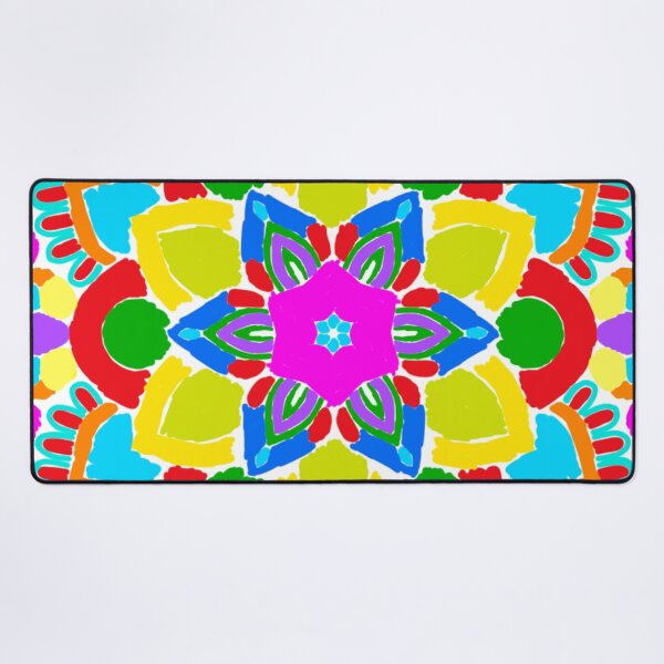 Item preview, Neon Cyber Glow Lineless Geometric Mandala designed and sold by FioreDiCiliegio.