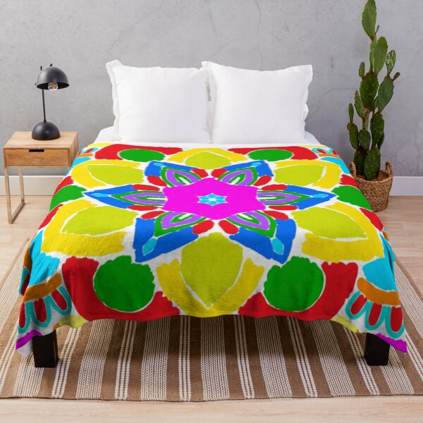 Item preview, Neon Cyber Glow Lineless Geometric Mandala designed and sold by FioreDiCiliegio.