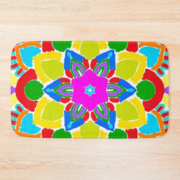 Item preview, Neon Cyber Glow Lineless Geometric Mandala designed and sold by FioreDiCiliegio.