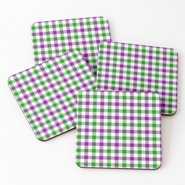 Item preview, Purple And Green On White Gingham Check   designed and sold by PatternTitan.