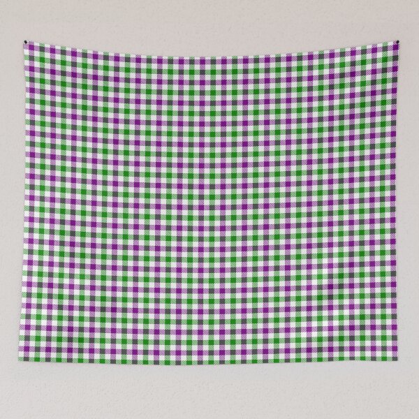 Item preview, Purple And Green On White Gingham Check   designed and sold by PatternTitan.
