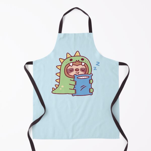 Item preview, Cute Sleepy Sloth In Dinosaur Costume Hugging Pillow designed and sold by rustydoodle.
