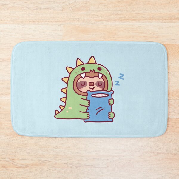 Item preview, Cute Sleepy Sloth In Dinosaur Costume Hugging Pillow designed and sold by rustydoodle.