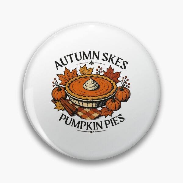 Item preview, Autumn Skies And Pumpkin Pies Cozy Fall Dessert Art designed and sold by Créative touche .