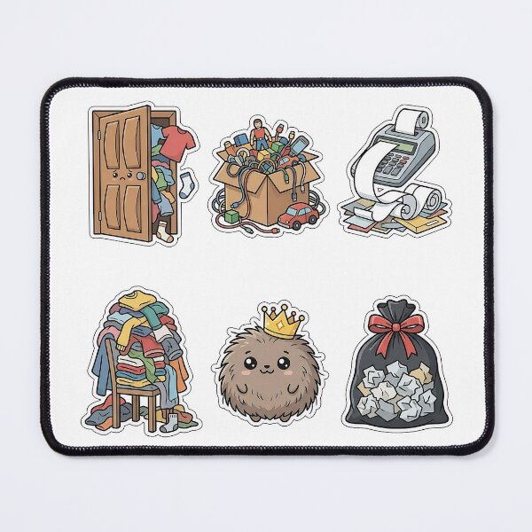 Item preview, Lazy New Year Decluttering Sticker Pack - Room Organization Set designed and sold by SimpleP.