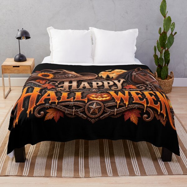 Item preview, Happy Halloween – Western Horse & Cowboy Style designed and sold by  QuarterHorseArt by Just my Studio.