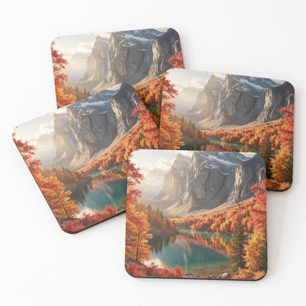 Item preview, Crimson Valley Reflections - Autumn Mountain Escape designed and sold by nhk999.