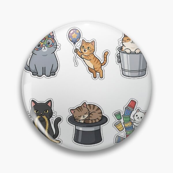 Item preview, Mischievous Cat New Year Party Crasher Sticker Pack - Feline Party designed and sold by SimpleP.