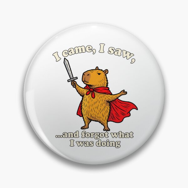 Item preview, I Came I Saw And Forgot What I Was Doing Funny Capybara Knight Graphic designed and sold by gamoreRony.