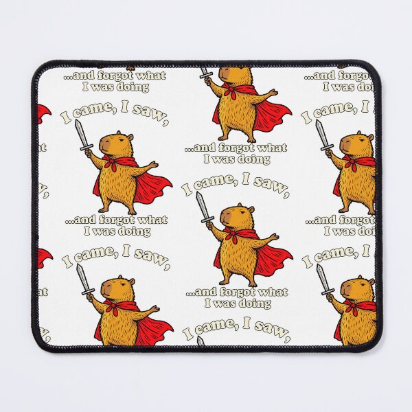 Item preview, I Came I Saw And Forgot What I Was Doing Funny Capybara Knight Graphic designed and sold by gamoreRony.