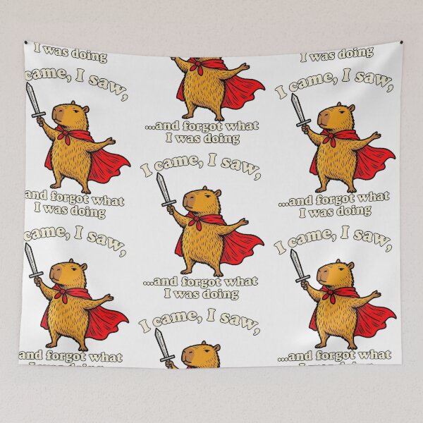 Item preview, I Came I Saw And Forgot What I Was Doing Funny Capybara Knight Graphic designed and sold by gamoreRony.
