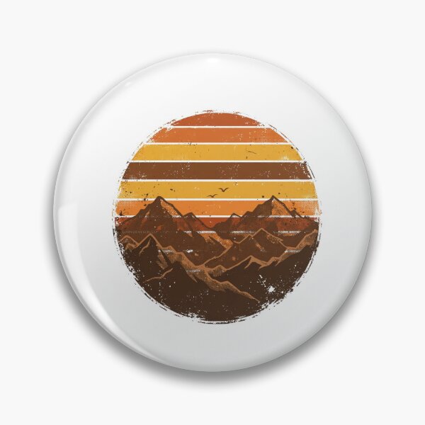 Item preview, Retro Striped Sunset Mountains designed and sold by Wild Shades.