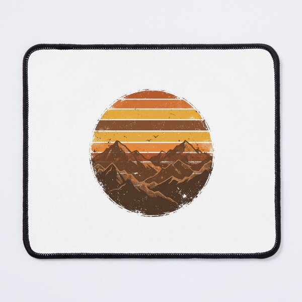 Item preview, Retro Striped Sunset Mountains designed and sold by Wild Shades.