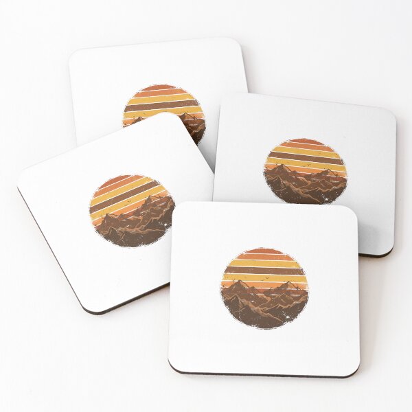 Item preview, Retro Striped Sunset Mountains designed and sold by Wild Shades.