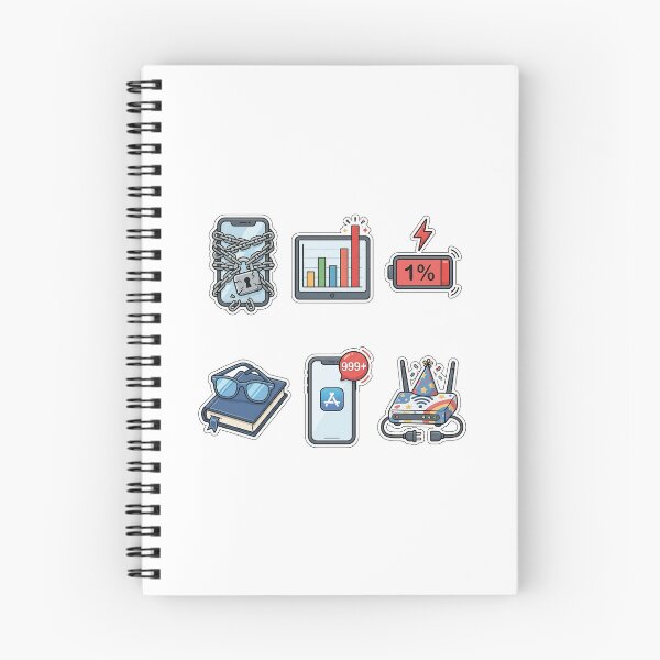 Item preview, New Year Tech Detox Sticker Pack - Screen Time Humor Set designed and sold by SimpleP.
