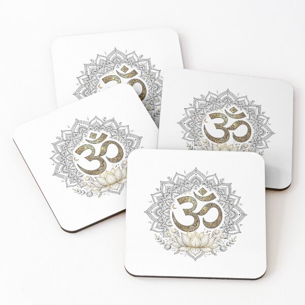 Item preview, Om Symbol Gold Mandala Lotus | Spiritual Yoga Meditation Ohm Mandala Sticker designed and sold by Mittu96.