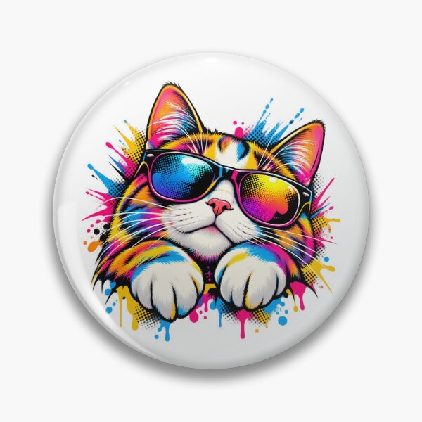 Item preview, Cute Kawaii Pop Art Cat T-Shirt | Adorable Colorful Kitty Cartoon Graphic designed and sold by UrbanStatic.