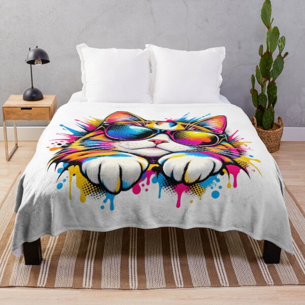 Item preview, Cute Kawaii Pop Art Cat T-Shirt | Adorable Colorful Kitty Cartoon Graphic designed and sold by UrbanStatic.
