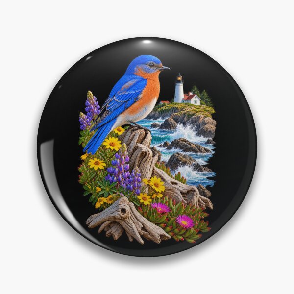 Item preview, Bluebird Along Coastal Cliffs designed and sold by RockitBaby.