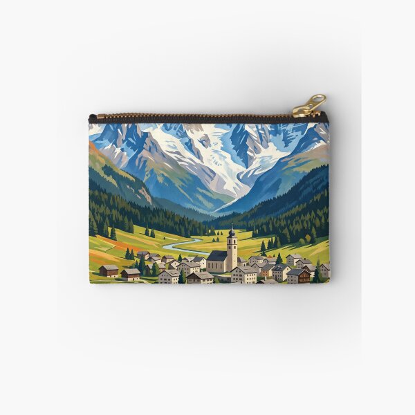 Item preview, Samedan Switzerland – Engadine Alps Muottas Muragl Alpine Village Bernina Mountains designed and sold by Bomax121.