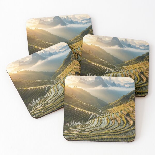 Item preview, Golden Terraces at Dawn - Highland Valley Panorama designed and sold by nhk999.