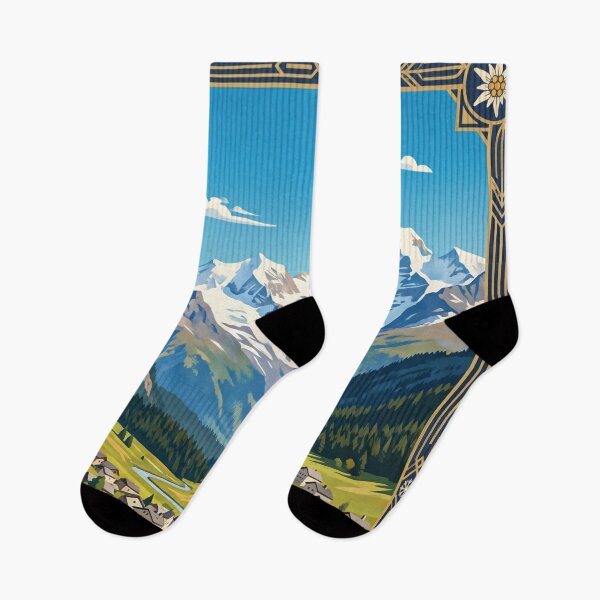 Item preview, Samedan Switzerland – Engadine Alps Muottas Muragl Alpine Village Bernina Mountains designed and sold by Bomax121.