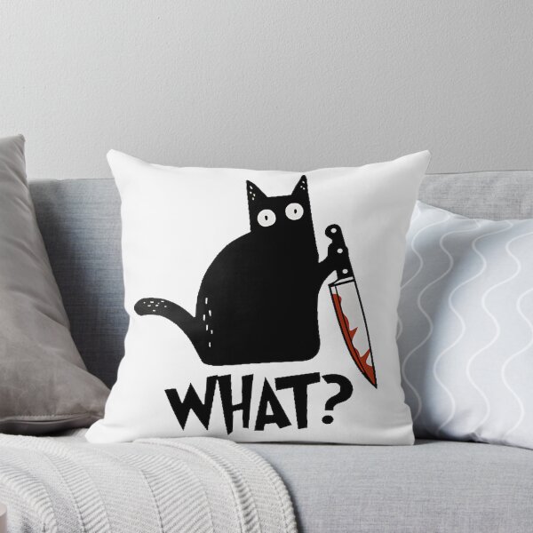 Item preview, Murderous Black Cat Holding Knife Funny Dark Humor Gift Design designed and sold by N0XX.