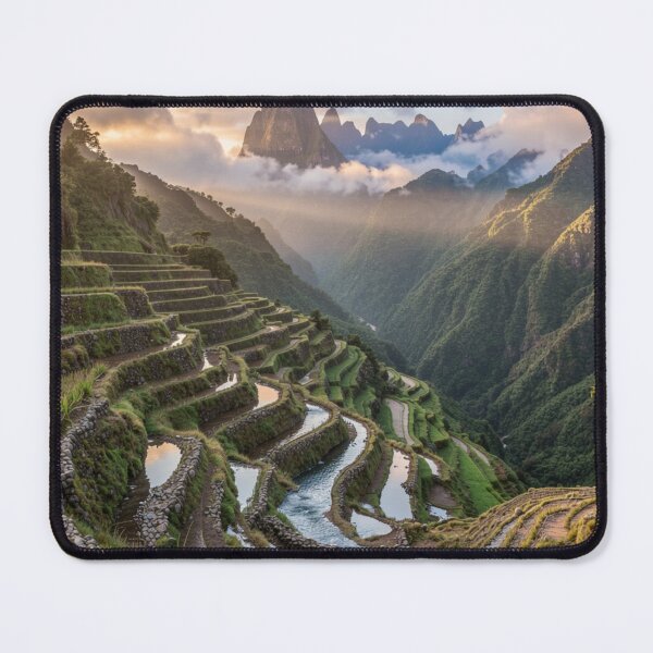 Item preview, Misty Highland Terraces - Valley of Morning Light designed and sold by nhk999.