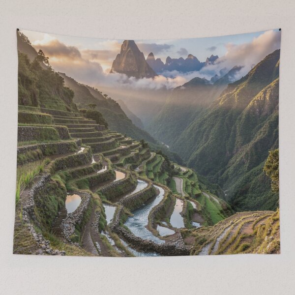 Item preview, Misty Highland Terraces - Valley of Morning Light designed and sold by nhk999.