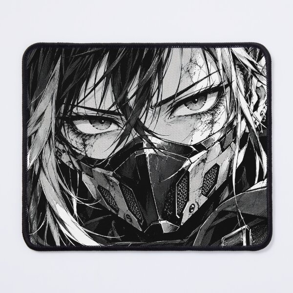 Item preview, Cyberpunk Manga Girl – Dark Futuristic Masked Warrior designed and sold by infinitearte.