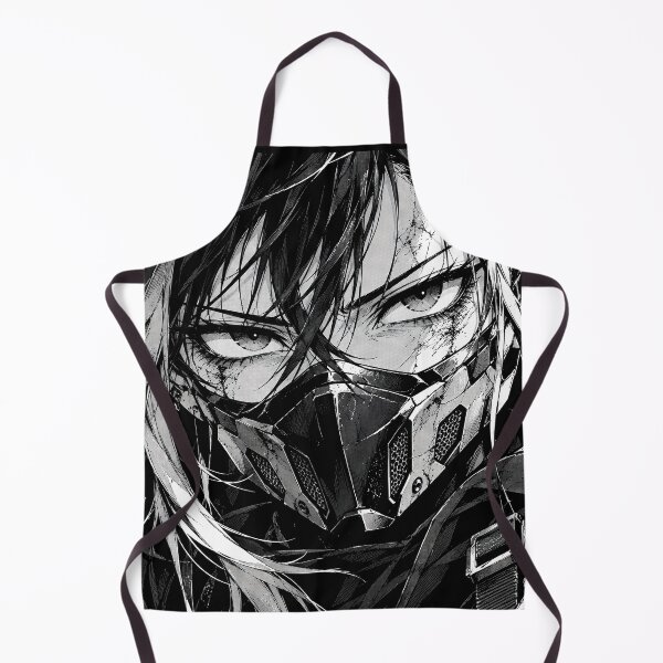 Item preview, Cyberpunk Manga Girl – Dark Futuristic Masked Warrior designed and sold by infinitearte.
