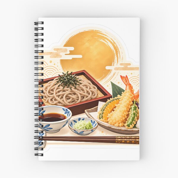 Item preview, Tempura Soba Sticker - Japanese Noodles with Gold Sun designed and sold by KeisJapan.