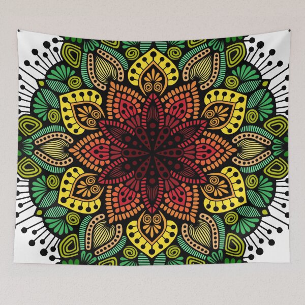 Item preview, Reggae Vibe Geometric Afrocentric Mandala designed and sold by FioreDiCiliegio.