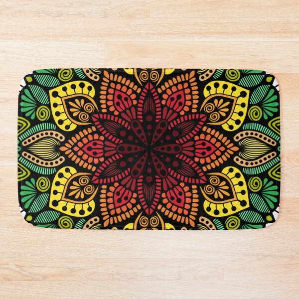 Item preview, Reggae Vibe Geometric Afrocentric Mandala designed and sold by FioreDiCiliegio.