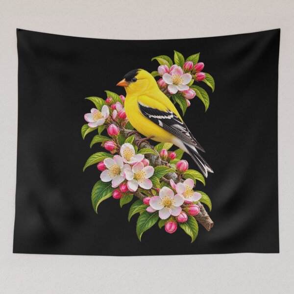 Item preview, Goldfinch Among Spring Blossoms designed and sold by RockitBaby.