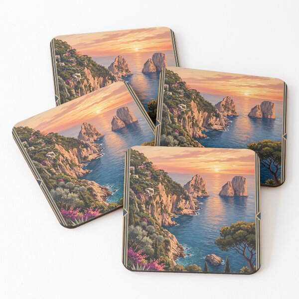 Item preview, Faraglioni Rocks Italy – Capri Island Mediterranean Sea Marina Piccola designed and sold by Bomax121.