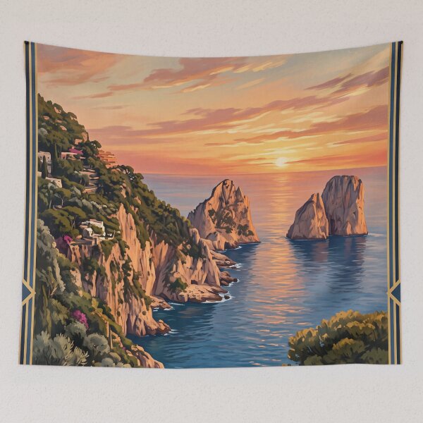 Item preview, Faraglioni Rocks Italy – Capri Island Mediterranean Sea Marina Piccola designed and sold by Bomax121.
