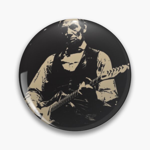 Item preview, Abraham Lincoln Playing Guitar Illustration Vintage Style Art designed and sold by umair nazir.
