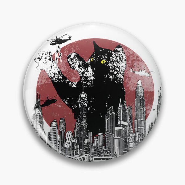 Item preview, Catzilla Vintage Retro Monster Cat Illustration Art designed and sold by N0XX.