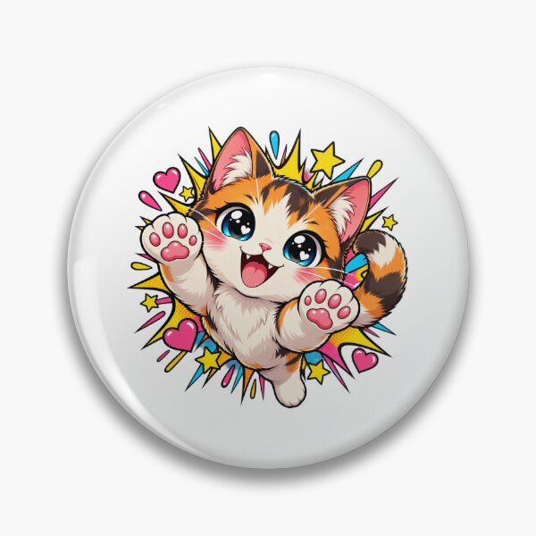 Item preview, Cute Kawaii Cat Pop Art Explosive Cartoon Kitty designed and sold by UrbanStatic.