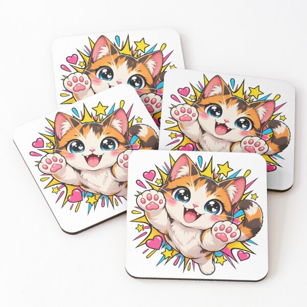 Item preview, Cute Kawaii Cat Pop Art Explosive Cartoon Kitty designed and sold by UrbanStatic.